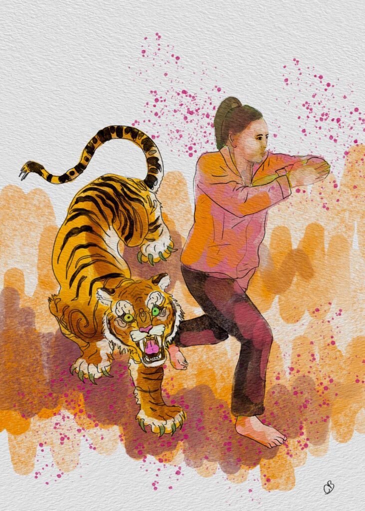 Trauma-informed martial arts classes or therapy such as Transformational Self-Defence and Martial Arts can help you face and befriend the tiger that looms within.